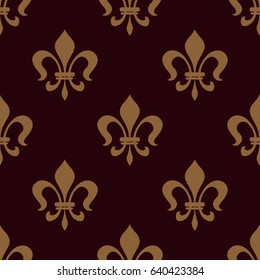 Fleur de lys seamless pattern, vector