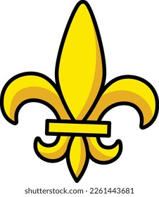 Fleur De Lys Symbol Cartoon Colored Clipart 