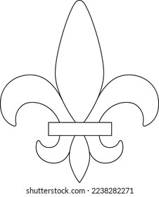 Página Símbolo Fleur De Lys Coloración Aislada 