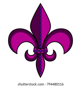 Fleur de lys symbol on a white background, Vector illustration