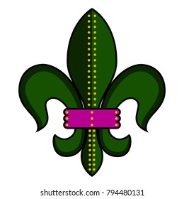Fleur de lys symbol on a white background, Vector illustration