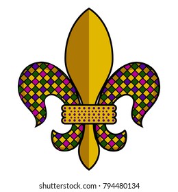 Fleur de lys symbol on a white background, Vector illustration