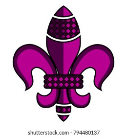 Fleur de lys symbol on a white background, Vector illustration
