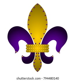 Fleur de lys symbol on a white background, Vector illustration