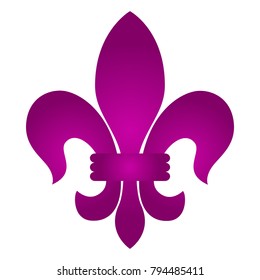 Fleur de lys symbol on a white background, Vector illustration