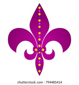 Fleur de lys symbol on a white background, Vector illustration