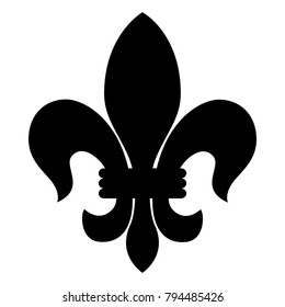 Fleur de lys symbol on a white background, Vector illustration
