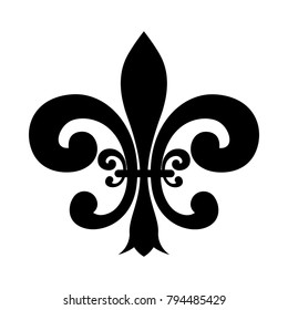 Fleur De Lys Symbol On White Stock Vector (Royalty Free) 794485429 ...