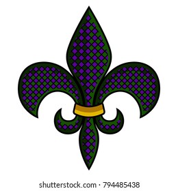 Fleur de lys symbol on a white background, Vector illustration
