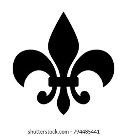 Fleur de lys symbol on a white background, Vector illustration