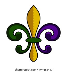 Fleur de lys symbol on a white background, Vector illustration