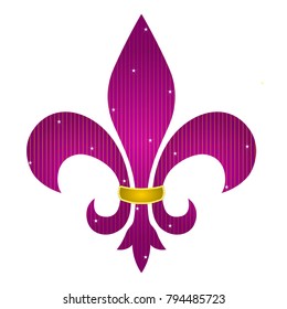 Fleur de lys symbol on a white background, Vector illustration