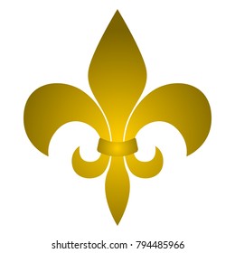 Fleur de lys symbol on a white background, Vector illustration