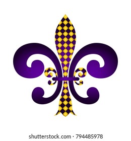 Fleur de lys symbol on a white background, Vector illustration