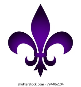 Fleur de lys symbol on a white background, Vector illustration