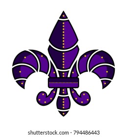Fleur de lys symbol on a white background, Vector illustration