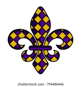 Fleur de lys symbol on a white background, Vector illustration