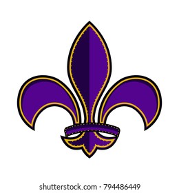 Fleur de lys symbol on a white background, Vector illustration