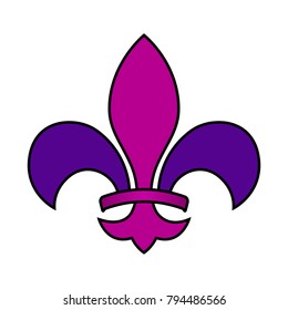 Fleur de lys symbol on a white background, Vector illustration