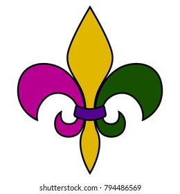 Fleur de lys symbol on a white background, Vector illustration