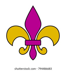 Fleur de lys symbol on a white background, Vector illustration