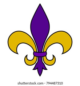 Fleur de lys symbol on a white background, Vector illustration