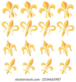 Fleur de lys symbol pattern background Vector