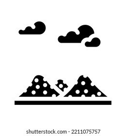 vector de icono de glifo de fleur de sel. letrero de fleur de sel. ilustración de símbolo aislado