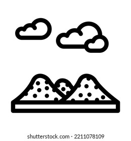 fleur de sel line icon vector. fleur de sel sign. isolated contour symbol black illustration