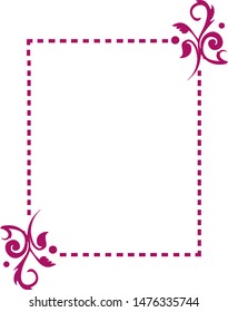 Fleur / Floral Decorative Decal Frame Element