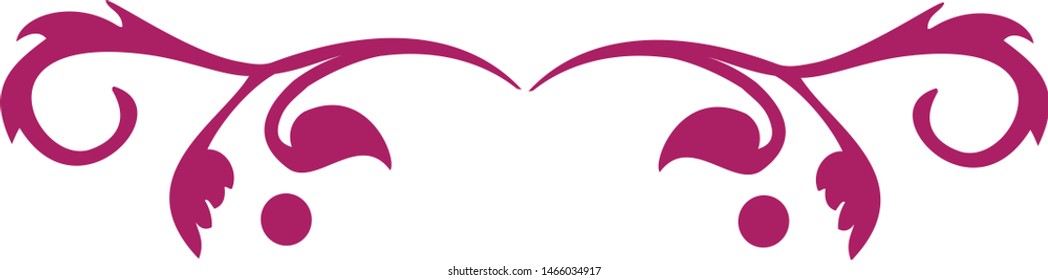 Fleur / Floral Line Decal Element