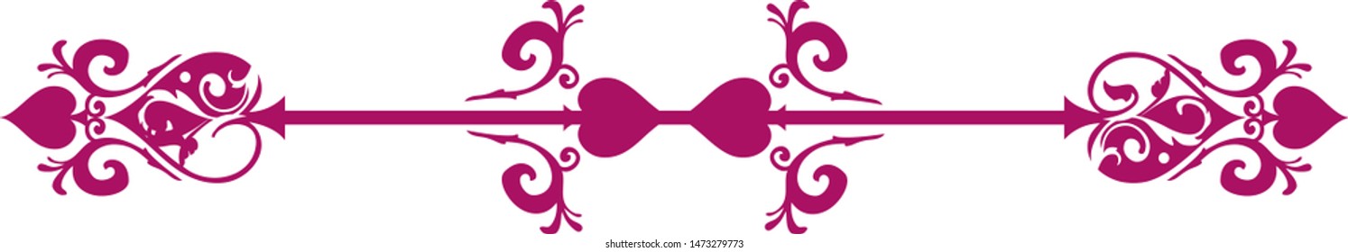 Fleur / Floral & Spade Decorative Decal element