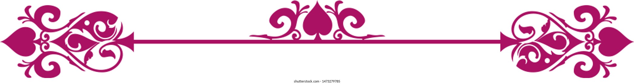 Fleur / Floral & Spade Decorative Decal element