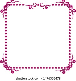 Fleur / Floral & Spade Decorative Frame Decal element