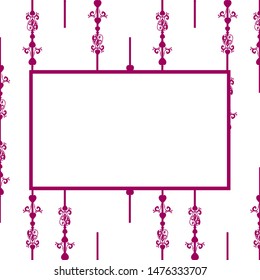 Fleur / Floral & Spade Decorative Frame Decal element