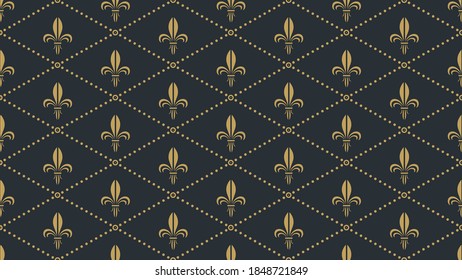 fleur royal lily pattern geometric vector seamless