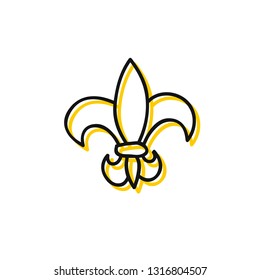 fleur-de-lis doodle icon