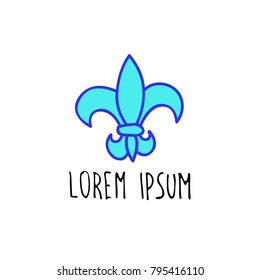 fleur-de-lis doodle icon