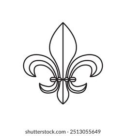 Fleur-de-lis emoji symbol vector flower ornament