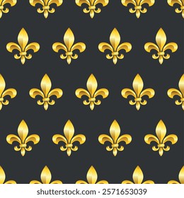 Fleur-de-Lis golden pattern conveys sophistication, and elegance. The lily emblem represents French royalty, with its purity, nobility and loyalty.