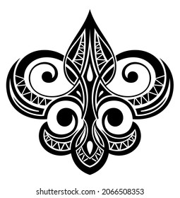 fleur-de-lis or lily flower icon