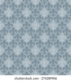 Fleur-de-lis seamless wallpaper. Vector EPS10.