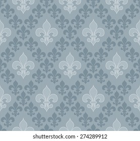 Fleur-de-lis seamless wallpaper. Vector EPS10.