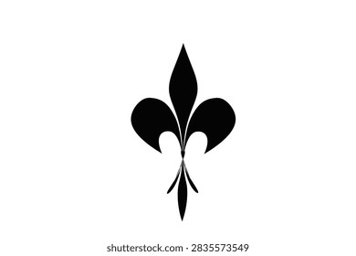 The fleurdelis is a stylized lily or iris flower with three petals tied at the base.