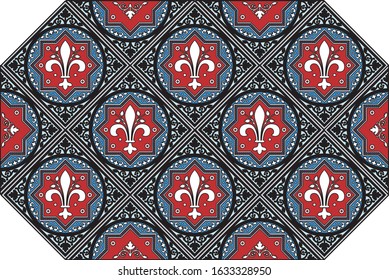 Fleur-de-lis tiling, EPS 10 file