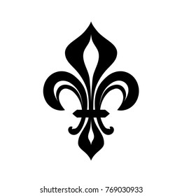 Fleur-de-lys (flower de luce), Royal heraldic Lily. 
The symbol of Royal power and the emblem of Reign.