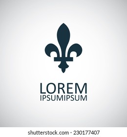 fleur-de-lys icon on white background