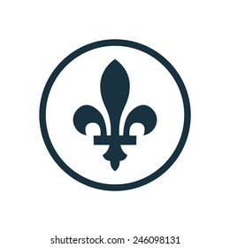 fleur-de-lys icon on white background 