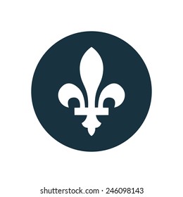 fleur-de-lys icon on white background 