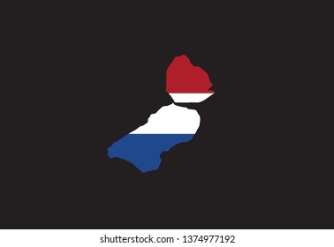 Flevoland outline map Netherlands shape Holland region